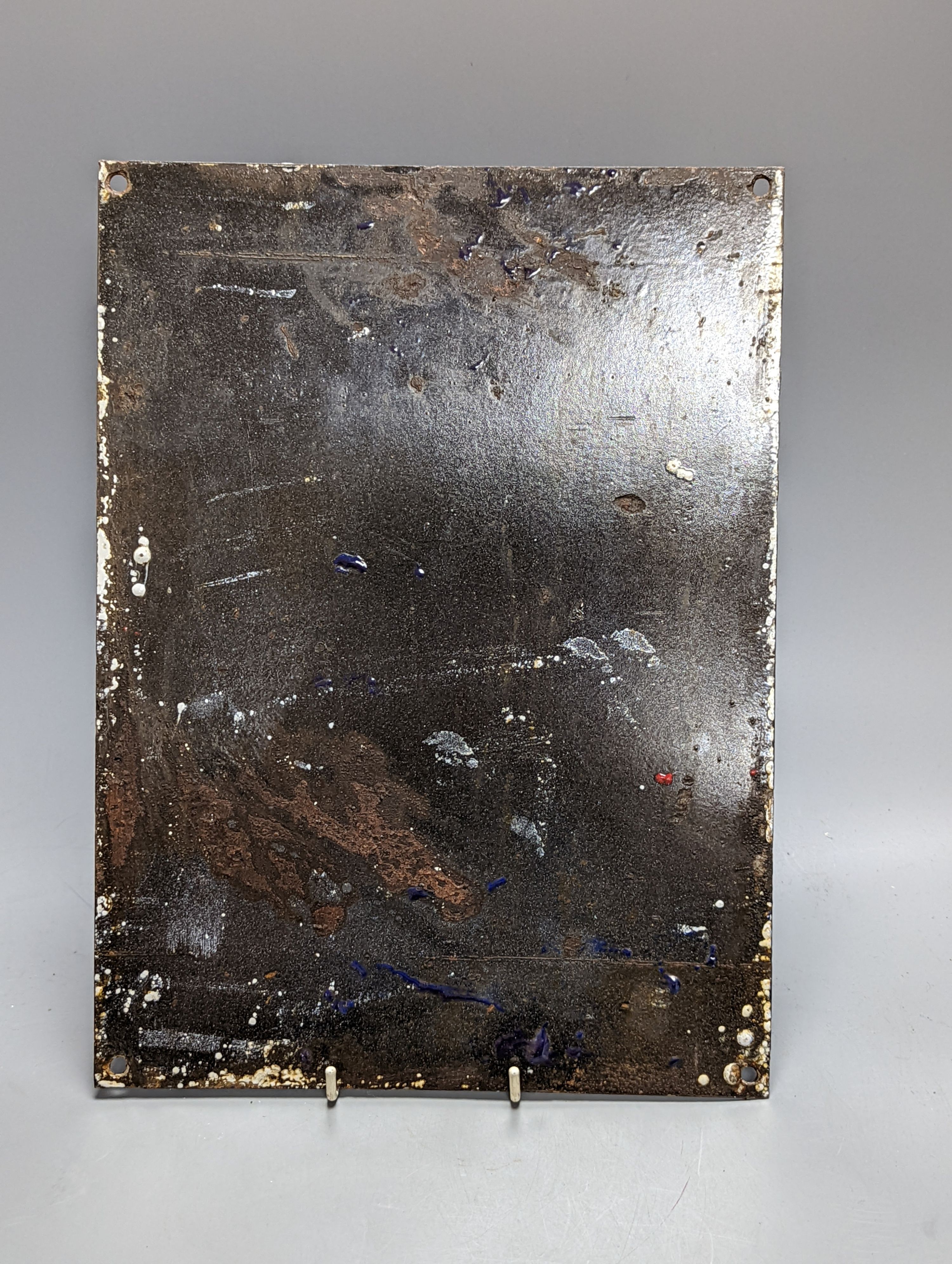 A Germ oils advertising enamel sign, 36x26cm